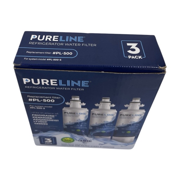 PureLine Refrigerator Water Filters PL-500 Pack Of three New - Picture 5 of 6